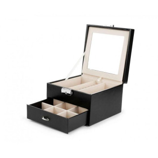 Črna elegantna škatlica za nakit