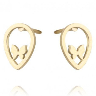 Uhani iz kirurškega jekla v zlati barvi