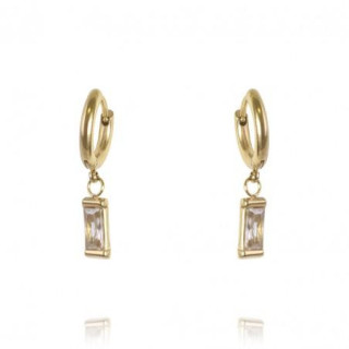 Uhani iz kirurškega jekla v zlati barvi