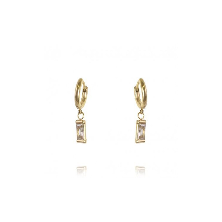 Uhani iz kirurškega jekla v zlati barvi