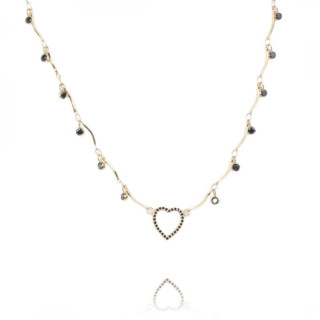 Ogrlica iz kirurškega jekla s srčkom