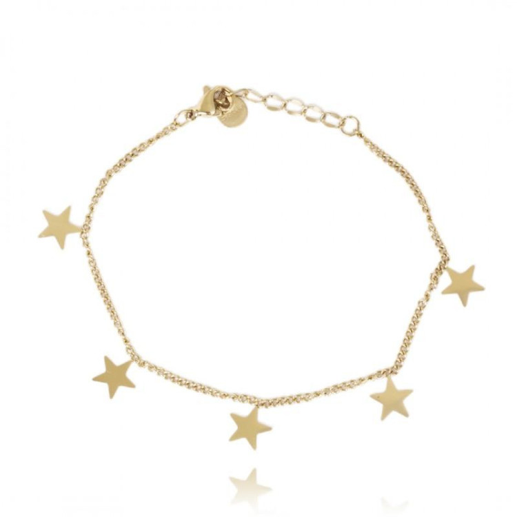 Pozlačena zapestnica z zvezdicami