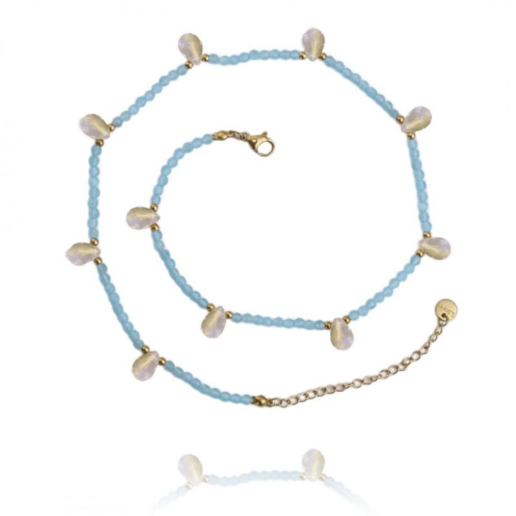 Pozlačena modra zapestnica za roko