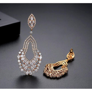 Poročni uhani s srebrnim cirkonom