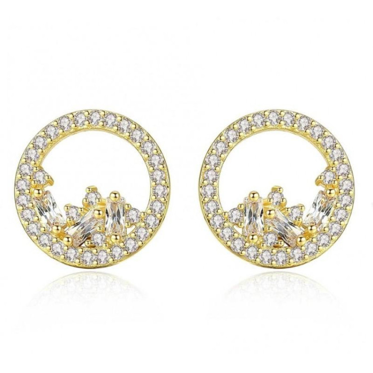 Pozlačeni uhani s kristali