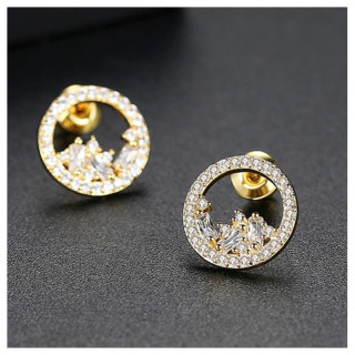 Pozlačeni uhani s kristali