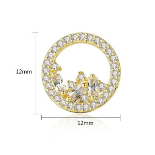 Pozlačeni uhani s kristali