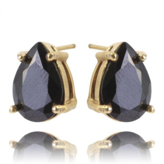 Ženski uhani s črnim cirkonom