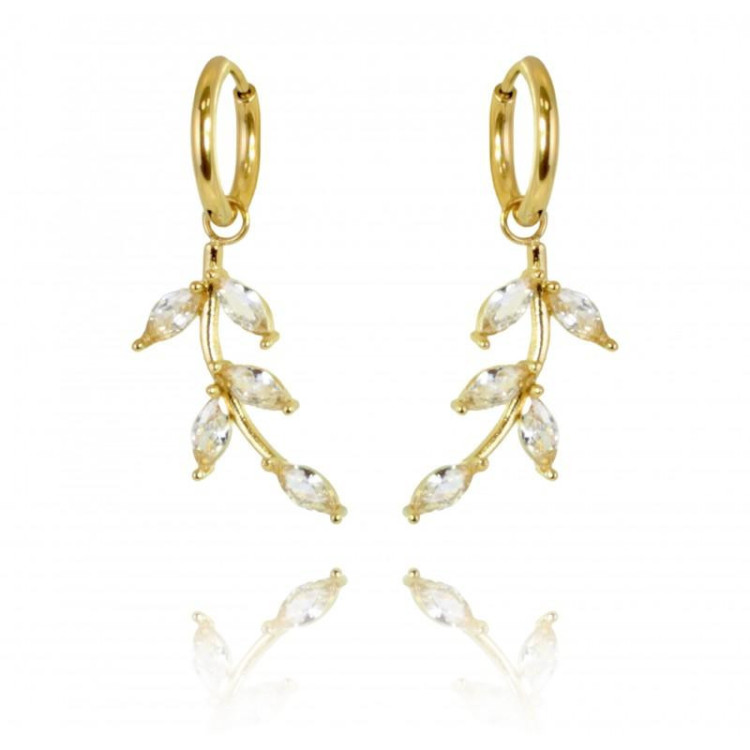 Ženski pozlačeni uhani