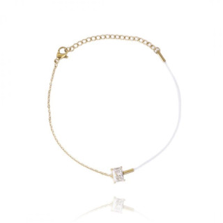 Ženska pozlačena zapestnica s cirkonom