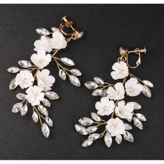 Ženski poročni uhani s kristali