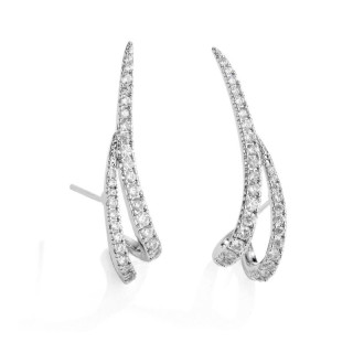 Pozlačeni uhani v srebrni barvi