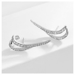 Pozlačeni uhani v srebrni barvi