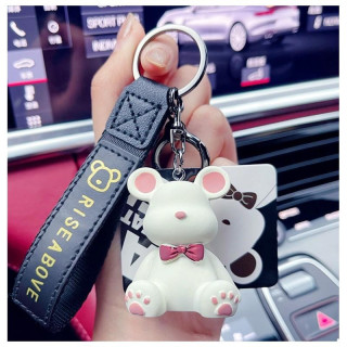Obesek za ključe z belim medvedkom