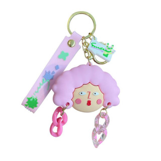 Obesek za ključe s kodrasto glavo