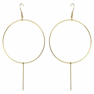 Ženski obročasti uhani zlate barve