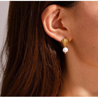 Uhani iz kirurškega jekla v zlati barvi