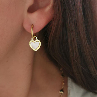 Uhani srčki iz kirurškega jekla