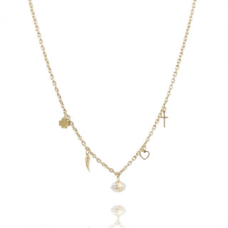 Pozlátený náhrdelník s kamienkom