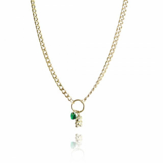 Pozlačena ogrlica z obeskom