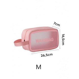 Set roza kozmetičnih torbic 3v1