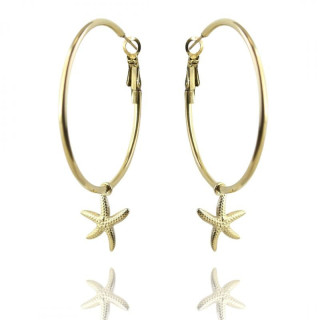 Uhani iz kirurškega jekla v zlati barvi