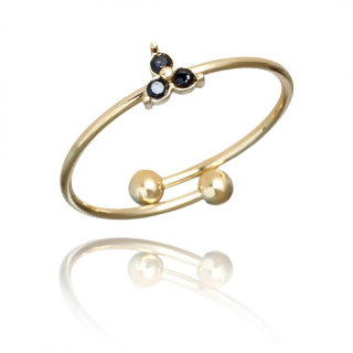 Univerzalni prstan s črnimi cirkoni