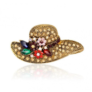 Elegantna kapa broška s kristali