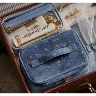 Kozmetična torbica 2v1 modre barve