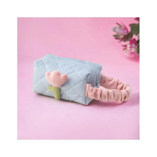 Modra mint kozmetična torbica