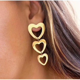 Uhani srčki iz kirurškega jekla