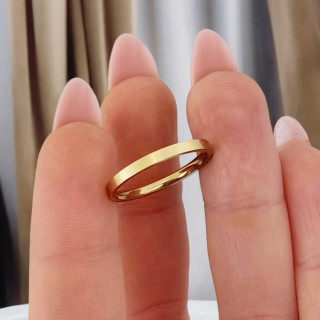 Ženski pozlačen prstan iz kirurškega jekla