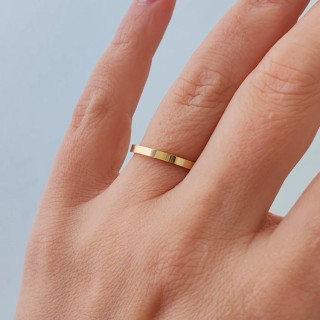 Ženski pozlačen prstan iz kirurškega jekla