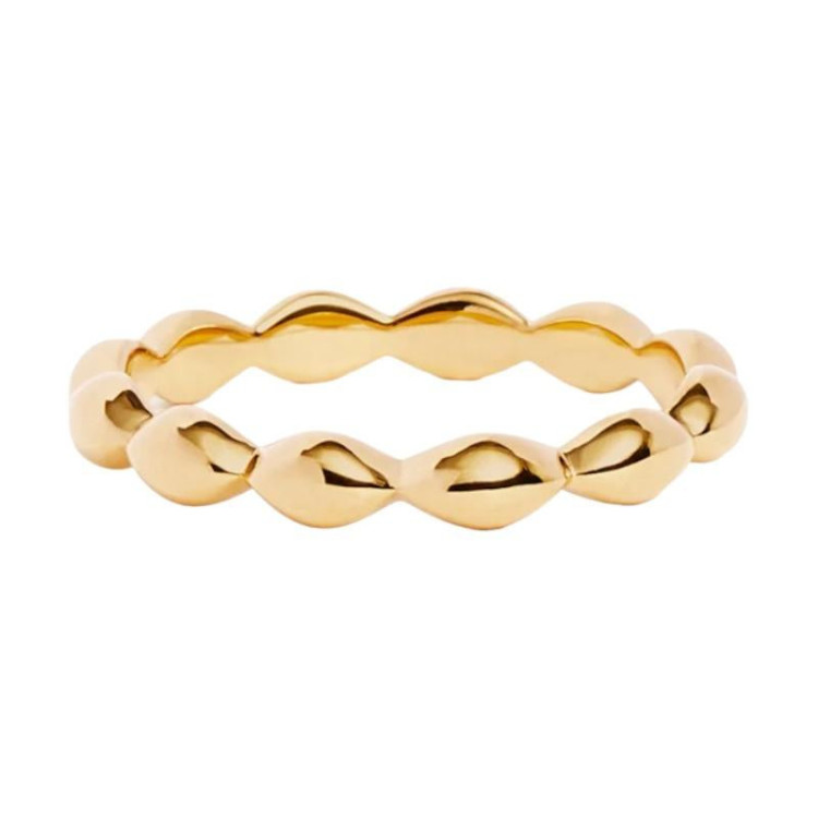 Ženski pozlačen prstan iz kirurškega jekla