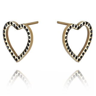 Uhani iz kirurškega jekla v obliki srca