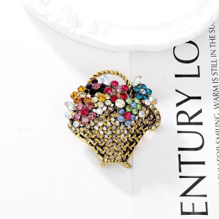 Košarica za broške s pisanimi rožami