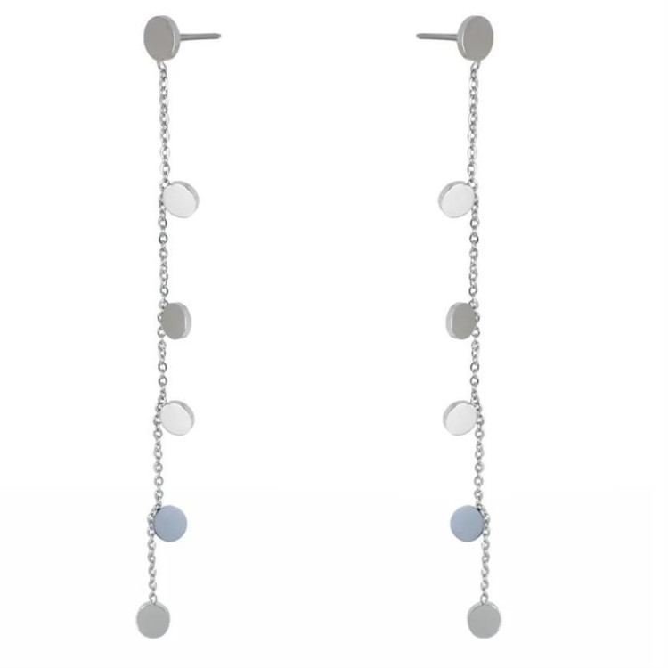 Uhani iz kirurškega jekla v srebrni barvi