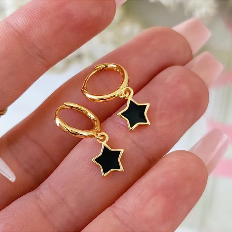 Uhani v obliki zvezd iz kirurškega jekla