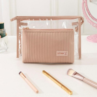 Set dveh roza kozmetičnih torbic