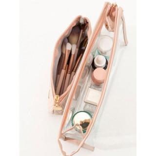 Set dveh roza kozmetičnih torbic