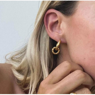 Pozlačeni ženski uhani