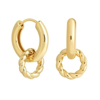 Pozlačeni ženski uhani