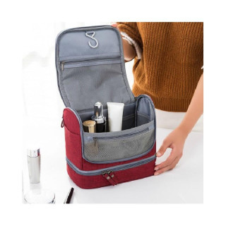 Siva nepremočljiva kozmetična torbica