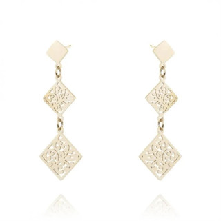 Pozlátené visiace náušnice v zlatej farbe