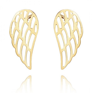 Pozlačeni uhani z angelskimi krili