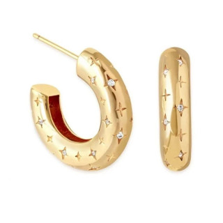 Pozlačeni uhani z zvezdicami