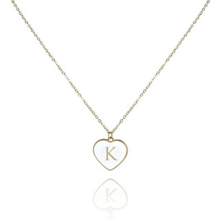 Ogrlica s črko K iz kirurškega jekla