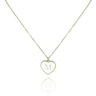 Ogrlica s črko M iz kirurškega jekla
