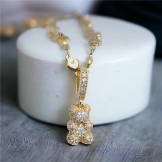 Pozlačena mačja ogrlica s cirkoni