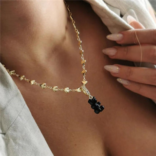 Pozlačena ogrlica s srcem